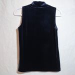 J.Crew  Navy Blue Velvet Sleeveless Mock Neck Office Size XS Photo 6