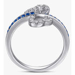 Boutique Heart Sapphire Ring | White Gold Over Sterling Silver Photo 11