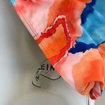 SheIn NEW One Piece Swimsuit Orange Blue Abstract Pattern 4XL Photo 4