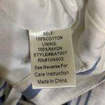 Blu Pepper Wrap Shorts Cotton Stripe Blue White Tie Belt Womens Large Photo 9