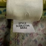 Sigrid Olsen  Pants Trouser Straight Allover Micro Floral Pattern Yellow 4 30x28 Photo 3