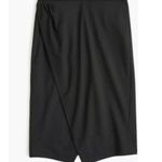 J.Crew  365 Black Asymmetrical Pencil Skirt in Everyday Wool Size 12 Tall 12T Photo 0