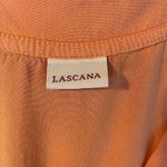 Lascana Womens Blouse Top Short Sleeve V Neck Abalone Button Coral Orange 10 Photo 5