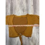 Free People  Mustard Yellow Fuzzy Cropped Open Back Sweater XS Photo 3