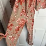 L'ATISTE  Beige Floral Pants Photo 1