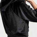 Victoria's Secret Victoria’s Secret On Point Full Zip Rhinestone Accent Velour Hoodie in blk sz lg Photo 2