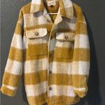 Universal Threads Universal Thread Plaid Yellow and Cream Women's Jacket Photo 1
