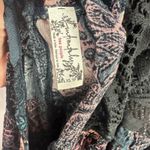 Free People  Dress Womens XS Black Geometric‎ Lace Overlay Soft Grunge Boho Nwt Photo 8