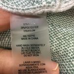 Adrienne Vittadini  Checkered Knit Sweater/Top in Green and White Photo 6