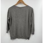 J.Crew ‎ Gray Arrow Embroidered 3/4 Sleeve Crew Neck Sweater Casual Top Photo 5