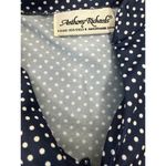 Vintage Anthony Richards 3X Womens Top MuuMuu Blouse Polka Dot Blue White Photo 10