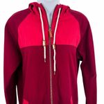 Anthropologie 2/$30 Dravus Colorblock Red Full Zip Hooded Long Sleeve Jacket Women's Medium Photo 3