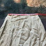 margaret o'leary Margaret O’Leary Linen A-Line Maxi Skirt Slate Off-White Size M Cottagecore Boho Photo 12