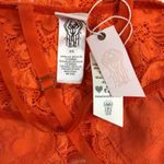 FREE PEOPLE x HAH Lace Bodysuit Sz XS Burn Orange Feminine Party Resort Boho NWT Photo 13