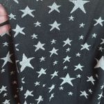 Lucy Paris  Shiny Star Black Silver Sweater Size Medium Photo 1