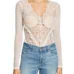 Guess Sariyah Sheer Lace & Mesh Bodysuit in Ivory size Medium - EXCELLENT shape! Photo 0