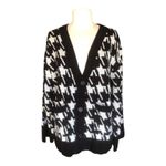 Sanctuary NWT Warms My Heart Drop Shoulder Button Classic Houndstooth Cardigan L Photo 2