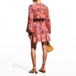 ALC Frank A.L.C. Elise Long Sleeve 100% Silk Floral‎ Mini Dress Photo 2