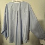 Good American NEW Yarn Dye Poplin Good Shirt Good Stripe Blue 2XL Curvy Capsule Photo 11