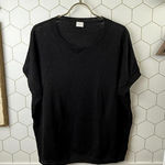 Poetry Black 100% Linen Lightweight Sweater Top - Size - 12 Photo 0