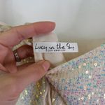 Lucy in the Sky Shantelle Sequin Long Sleeve Mini Dress in Champagne Size M Photo 5