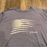 Huntworth New Women's  T Shirt XL Distressed Flag Graphic Tee American Flag Blue Photo 3