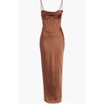 House Of CB New! Charmaine Corset Maxi Dress Brown Sz Large+ Cup $285 Photo 3