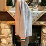 Anthropologie Needle Gray Cashmere Rainbow Varsity Striped Sweater Photo 4