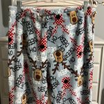 secret treasures Christmas Pajama Pants Soft Plush Reindeer Gray Loungewear Womens Medium New Photo 5