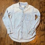 American Eagle blue jean button up shirt size xs Photo 0