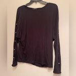 Tahari  Long Sleeve Top black pearl details size medium Photo 1