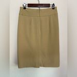Grace Tan Khaki Pleated Waist Detail Straight Pencil Skirt 4 Photo 3