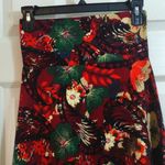 LuLaRoe  Textured Black Multi Color Floral Tropical A-Line Skirt Size XS EUC 6558 Photo 2