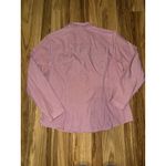 LL‎ Bean Womens Pink White Long Sleeve Ruffle Shirt Large Red Size 12 Photo 4