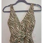 ANDIE NWT womens sz small olive stripe capri one piece swimsuit zebra animal Photo 3