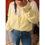 Free People Isla Crochet Quarter Zip Pullover Sweatshirt Photo 7