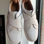 Calvin Klein issie Cow Silk Genuine Leather Slip-on Sneakers in Platinum White Photo 1