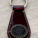 Dooney & Bourke Vintage Croc All Weather Leather Key Fob Keychain Ring Brown Red Photo 2