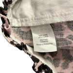 J.Crew Pink Leopard Print Ruffle Shorts Women Size 0 Animal Print Linen Cotton Photo 6