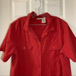 Brooks Bobbie Red-Orange Short Sleeve Button Up Shirt 18/20W Photo 5