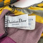 Dior Vintage 80s Christian  Beachwear Bikini Striped Scoop Neck Photo 5