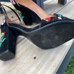 Shoe Republic LA ๐๐Lulus Black Embroidered Ankle Strap Heels Photo 5