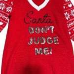 None Ugly Christmas Sweater Red Santa Dont Judge Me With Hood Photo 2