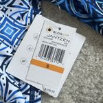 Jantzen Bloquv X  Swimsuit Small Zip Front Long Sleeve One Piece Blue Padded New Photo 1