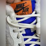 Nike  Air Force 1 07 Sherpa fleece W White and Blue Sneakers Size 6.5 Photo 7