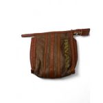 Vintage 1970's 70's Pan Am Airlines Travel coin purse Makeup Toiletry bag Brown Photo 1