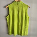 Good Clothes Neon Green Mock Neck Sweater Vest Top M Photo 7