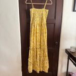 Urban Outfitters  | Yellow Floral Smocked Athena Tiered Maxi Dress | Small Photo 4
