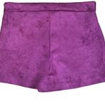 ZARA NWT Velvet High-Waisted Purple Shorts Sz M Photo 2