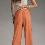 Anthropologie Pilcro Embroidered Beach Linen Cargo Pants Photo 2